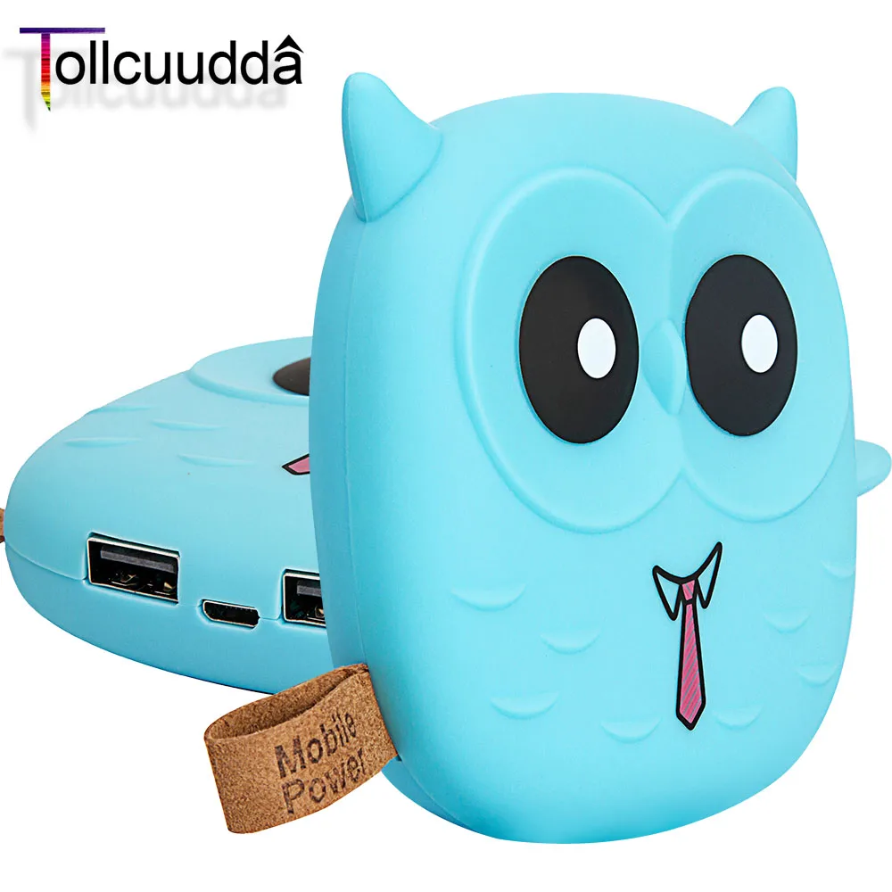 Tollcuudda мультфильм сова 5000 мАч для Iphone Xiaomi запасные аккумуляторы телефонов