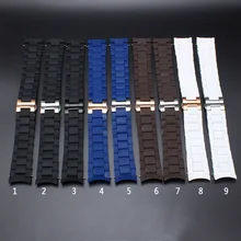 Высокое качество резиновый силиконовый и нержавеющая сталь Ремешок Бабочка Пряжка ремешок для AR5905 AR5868 AR5921 браслет 20 23 мм