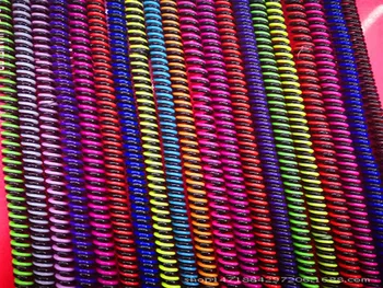 

100pcs/lot Colorful TPU spiral USB Charger Cable Protector for charging cables Cord organizer, Telephone line Length 50cm