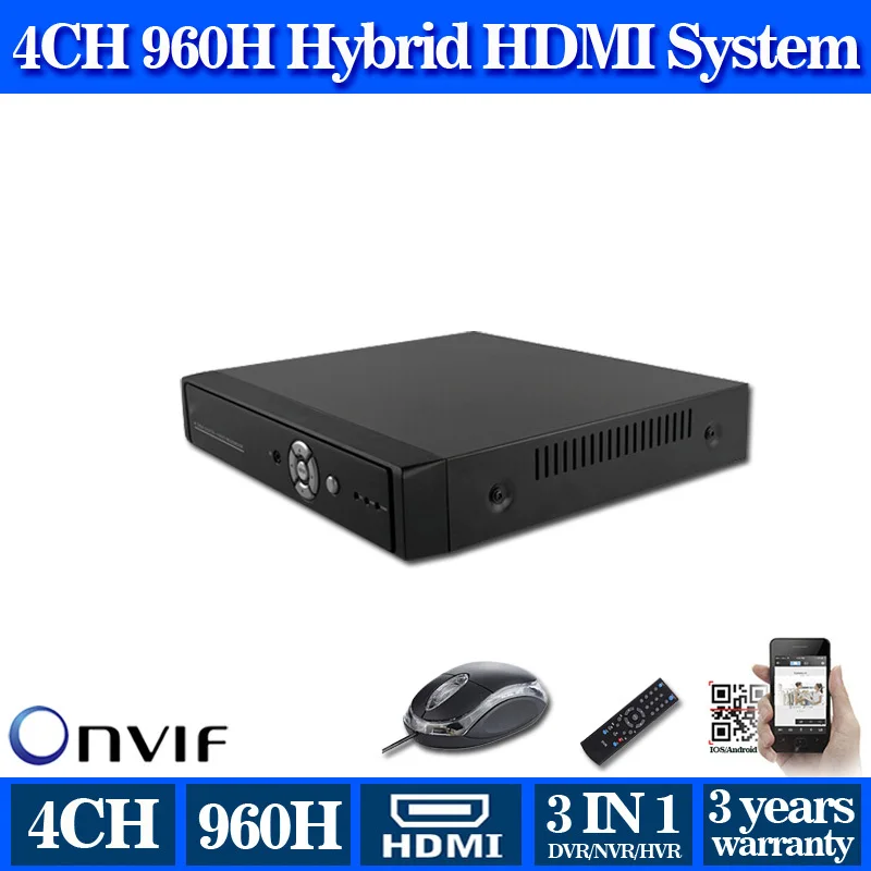 NEW 4CH H.264 CCTV DVR NVR Recorder P2P iCloud 4ch Full 960H Up to HD 1920*1080 CCTV DVR 1080P ONVIF NVR Recorder no hdd