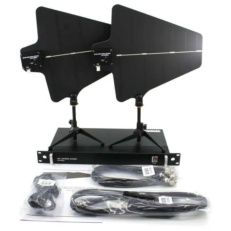 

UA845 Microphone Amplifier 490-960MHz 500 Meters Antenna Distributor for 5 Sets Wireless Mic System