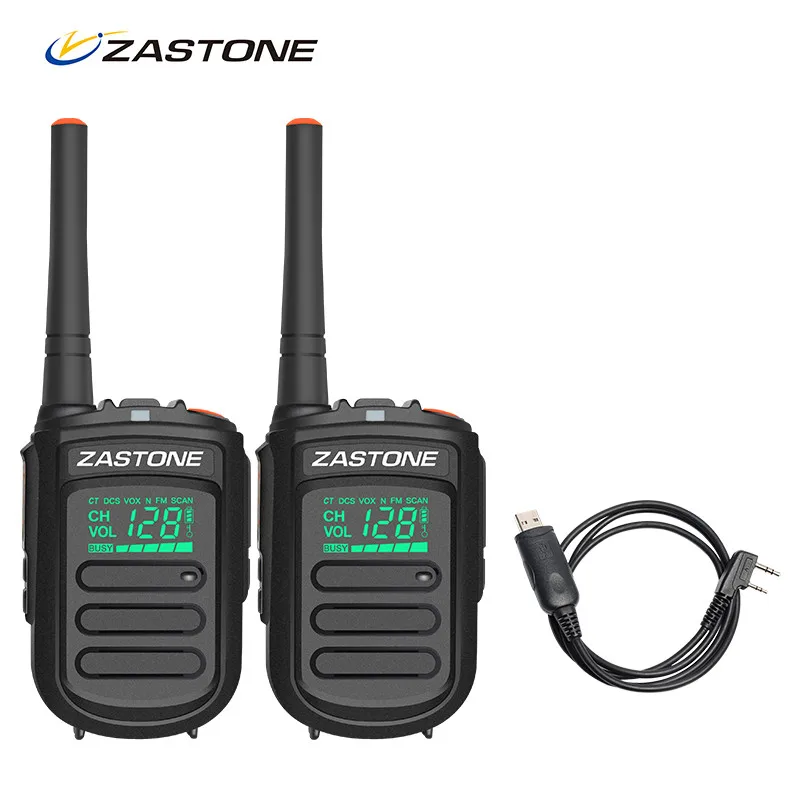 2 шт Zastone Mini9 портативная мини рация UHF 400-480MHz Любительская радиодвухсторонняя рация 128 каналов рация - Цвет: radio and one cable