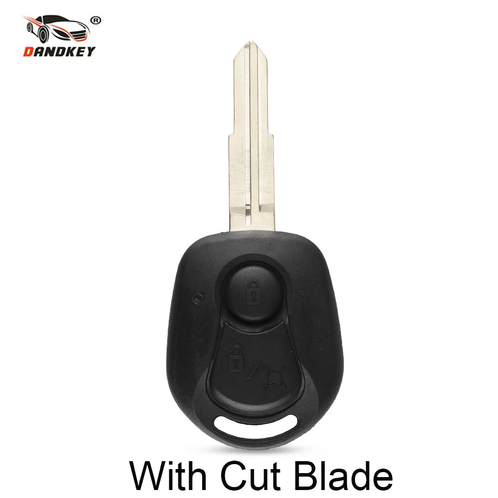 

DANDKEY Cut/Uncut blade 2 Buttons Remove Key Case Shell Fob Styling For SSANGYONG ACTYON KYRON REXTON Key Fob Cover Replacement