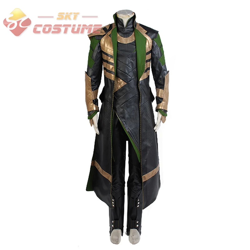 

The Avengers Thor Costume The Dark World Loki Cosplay Costume long Coat Pants Full Set Carnival Halloween Cosplay Costumes