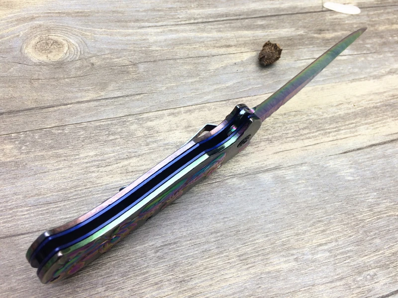 440ss Сталь цвет Titanium нержавеющей стали Прохладный Карманные Ножи EDC инструменты