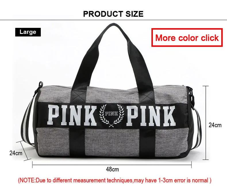 Pink/gray/black Women Men Gym Bag Fitness Shoulder Gird Strip Travel Bag Outdoor Yoga Bag With Shoes Storage Sac De Sport