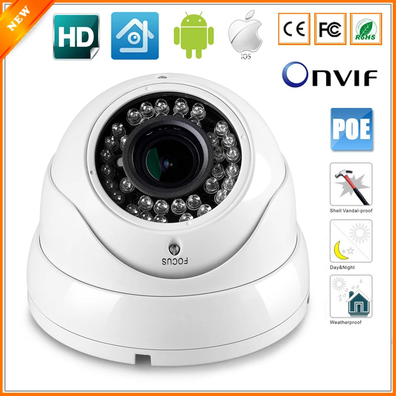 bilder für 720 P 960 P 1080 P Vandalensichere Ip-kamera PoE Variabler Brennweite 2,8 MM-12 MM 3X Manueller Zoom Überwachungskamera PoE 1.0MP 1.3MP 2MP IP CCTV bilder für 720 P 960 P 1080 P Vandalensichere Ip-kamera PoE Variabler Brennweite 2,8 MM-12 MM 3X Manueller Zoom Überwachungskamera PoE 1.0MP 1.3MP 2MP IP CCTV