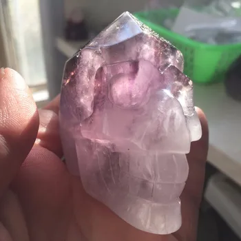 

dohaibogoo decoracion navidad crystal skull--238g Natural Amethyst Crystal Skull Healing gifts for 2019 Navidad for Spanish