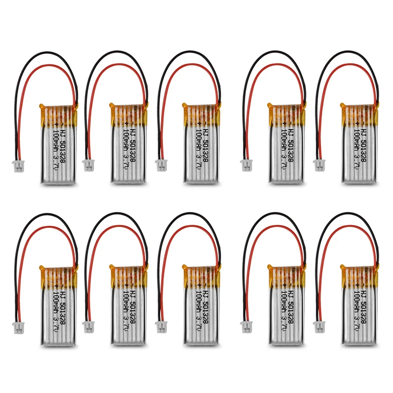 

10pcs/lot 3.7V 100mAh RC Lipo Battery Mini White Plug for RC 1/28 Mini Car / RC Helicopter /RC quadcopter