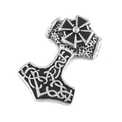 

Wholesale Myth Thor's Hammer Pendant Stainless Steel Jewelry Cross Claddagh Celtic Knot Motor Biker Pendant For Men SWP0005