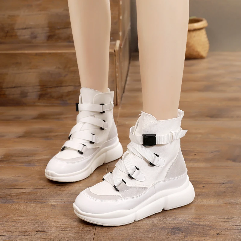 

Women Designer Sneakers Casual Shoes 2019 spring High Top women flats Footwear Walking Shoes Vulcanized Shoes