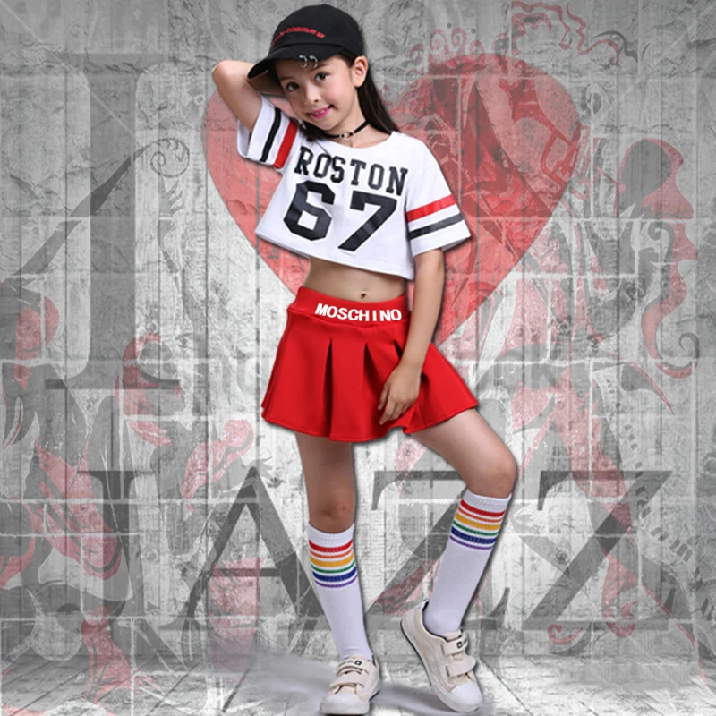 Jazz Dance Children Performance Costume Casual Hip Hop Stage Wear Letter Print Dance Costumes Jazzy Stripe Dance Wear Kids Cloth Jazz Dance Children Performance Costume Casual Hip Hop Stage Wear Letter Print Dance Costumes Jazzy Stripe Dance Wear Kids Cloth