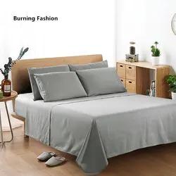 Горящая Мода простыни постельные принадлежности набор чистые кисточки современный минималистичный текстильные изделия 4-шт постельные