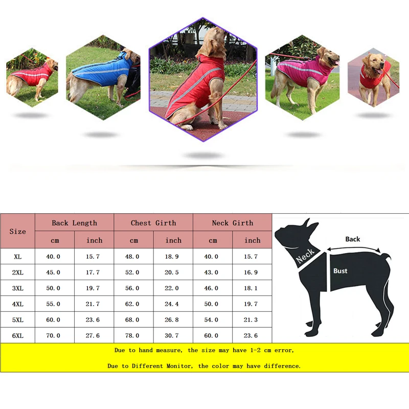 Водонепроницаемая одежда для больших собак, зимние теплые куртки для больших собак, стеганое флисовое пальто для домашних животных, безопасная Светоотражающая Дизайнерская одежда для собак