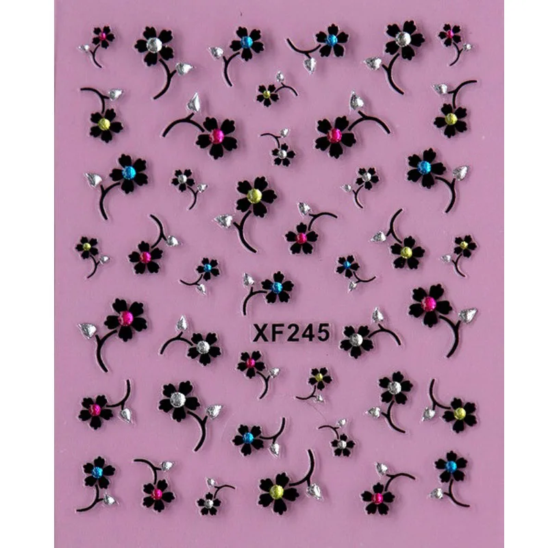 Камуфляжный дизайн переводные наклейки для ногтей переводные наклейки для леди и женщин инструменты для маникюра обертывания ногтей наклейки - Цвет: XF245