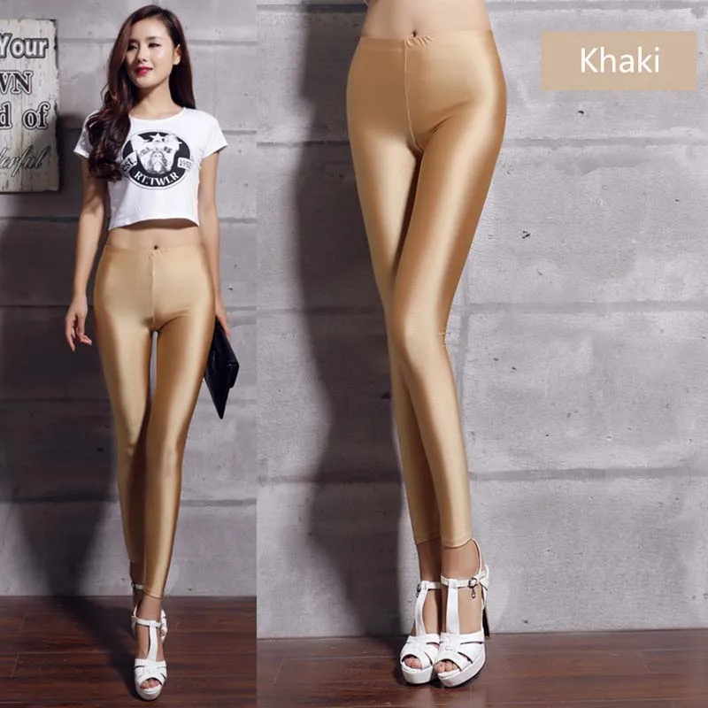 Hot Sale 2019 Leggings Women Fluorescent Shiny Pant Leggings Woman Large Size Spandex Shinny Elasticity Casual Trousers for Girl Hot Sale 2019 Leggings Women Fluorescent Shiny Pant Leggings Woman Large Size Spandex Shinny Elasticity Casual Trousers for Girl