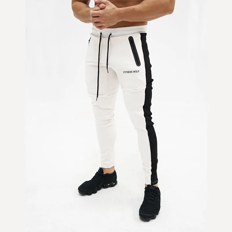 

Mens Letter printing Joggers sweatpants Fashion zipper pocket Elastic waist Casual Pants Spring Autumn Brand men pencil trouser