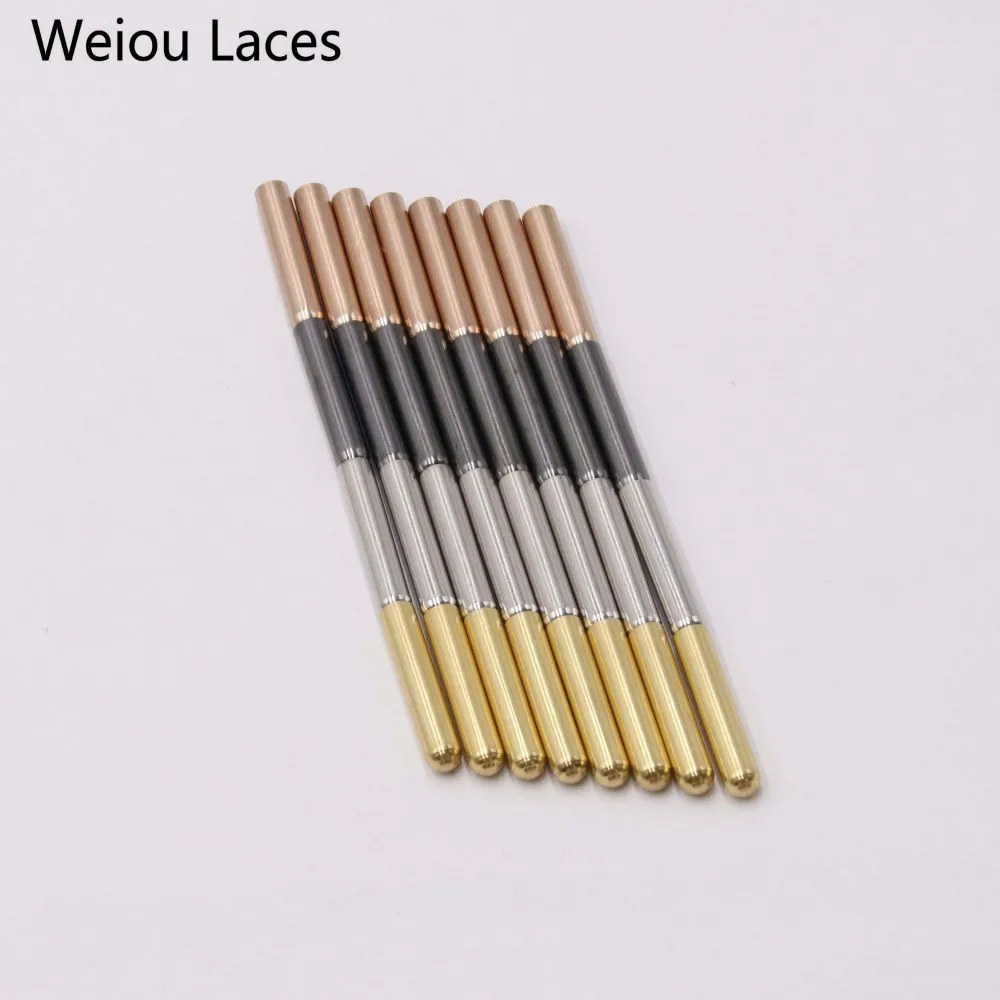 Weiou 4pcs/1set 4.3x22mm Metal Shoelace Tip Shoe Decorations Products Replacement Laces Head Aglets Boots Garment Accessories