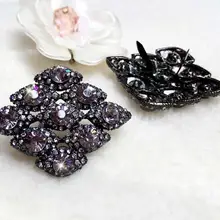 1 пара/лот) высококачественный черный бриллиант Прохладный ослепительный Алмазный зажим для обуви diy аксессуары