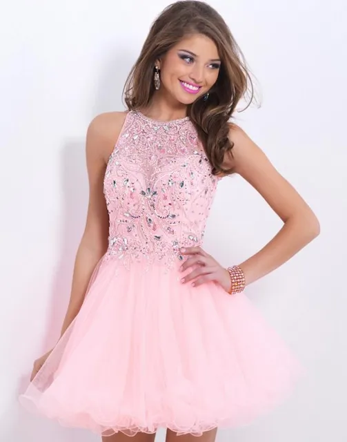 Aure Mario Rosa Elegante Strass Vestito Da Cocktail 20 Tulle ...