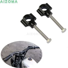 Грубые ремесла 7,8 ''мотоцикл руль управления для мотоциклов Зажимы Крепления 22 мм ручка бар стояки Harley sportsters Dyna Кафе Racer Bobbers