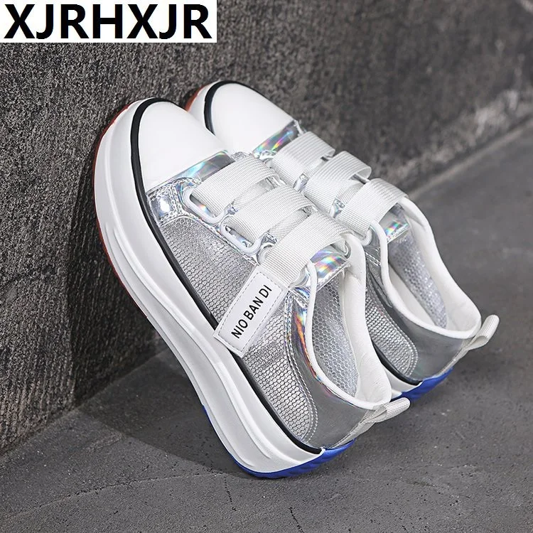 

Women Transparent Sneakers 2019 White Shoes Women Casual Vulcanize Footwear Clear Thick Sole Platform Sneakers zapatos de mujer