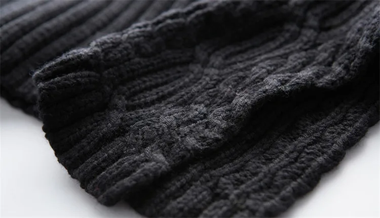 100% ручная работа из чистой шерсти вязаная водолазка женский модный однотонный свободный витой асимметричный подол пуловер свитер по