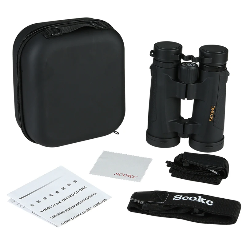 SCOKC 8x42 Compact Binoculars for Bird Watching Waterproof Bak4 Nitrogen Filled Telescope for travelling Hunting Birding