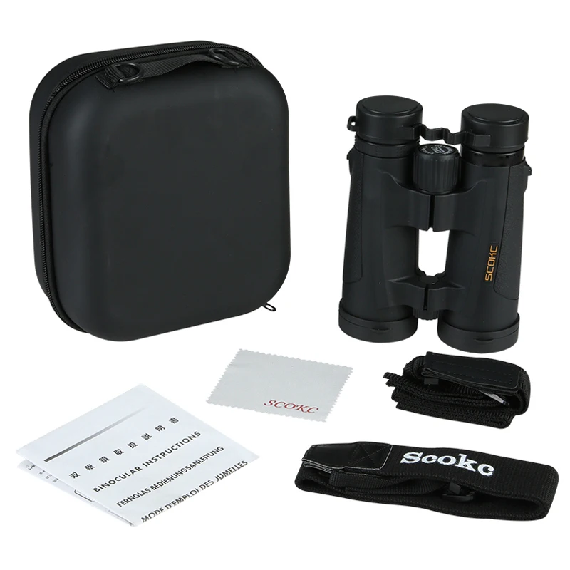 SCOKC 8x42 Compact Binoculars for Bird Watching Waterproof Bak4 Nitrogen Filled Telescope travelling Hunting Birding|binoculars 8x42|binoculars