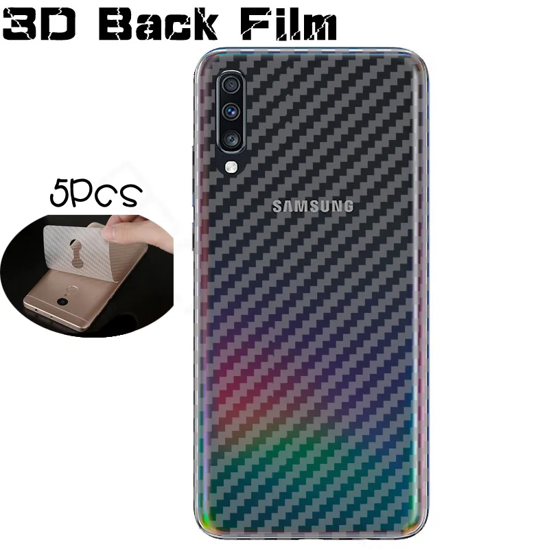 3D защитная задняя пленка из углеродного волокна для Samsung Galaxy A20 A40 A70 A80 A90 A10 A30 A50 A10s