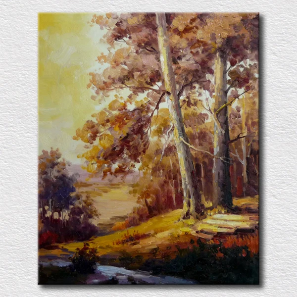 

Good oil painting for dining room decorative canvas art trees oil painting textured wall pictures for firends