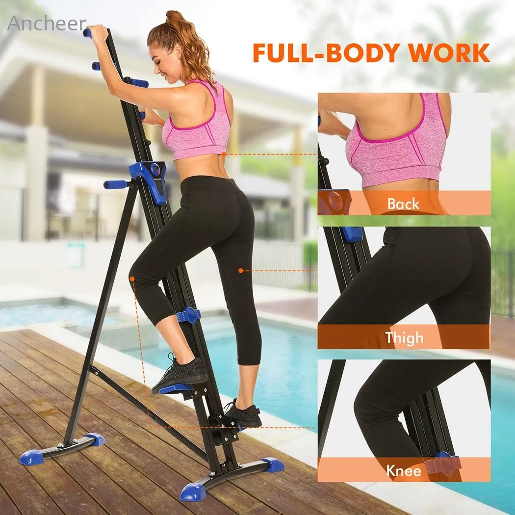 2 in 1 total body vertical climber magnetic exercise bike machine folding climbing machine stair cardio hfon