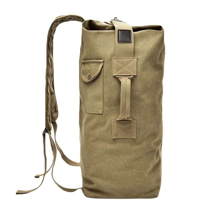 

Large Capacity Men Women Travel Bag Tactical Climbing Backpack Hiking Bags Canvas Bucket Shoulder Sports Bag