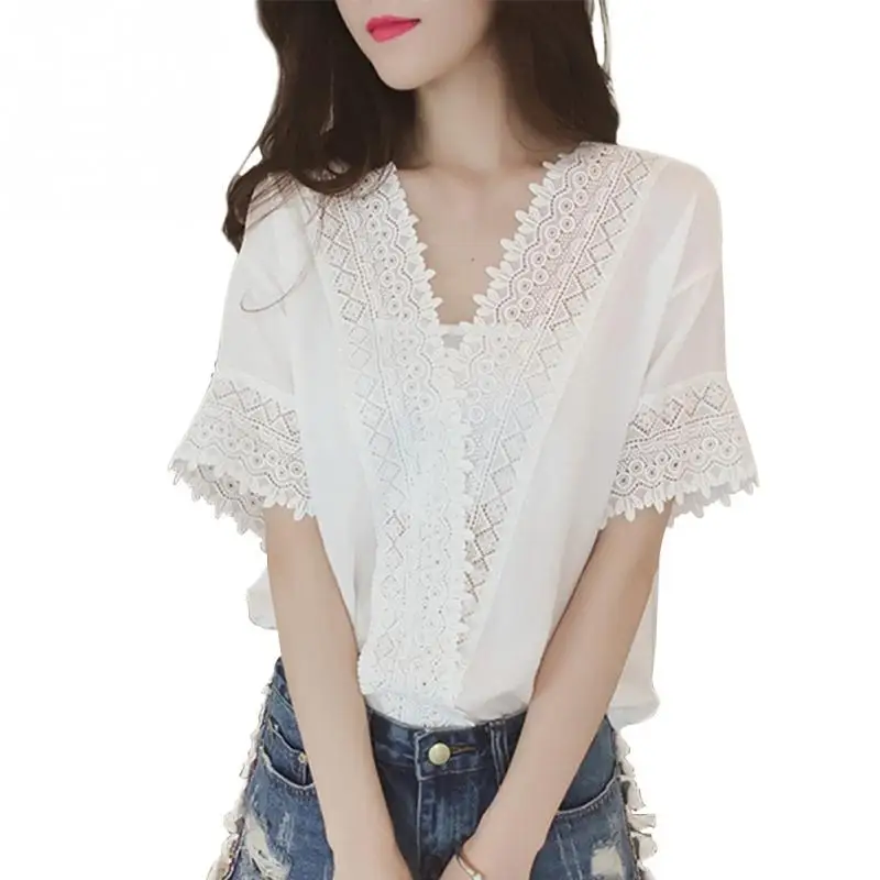 New Fashion Blusas Femininas Summer Women Hollow Out