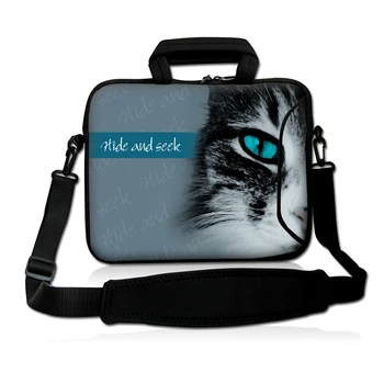 

17" Hide Seek Cat Laptop Shoulder Bag Case +Handle For 16" 17" 17.3" 17.4" Laptop PC