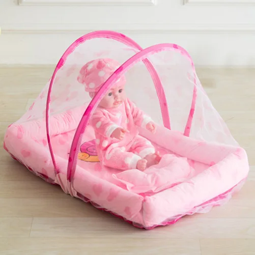 

Hot Selling Summer Baby Mosquito Cradle Net Folding Canopy Mattress Mosquito Netting Baby Crib Tent 70*50*40CM