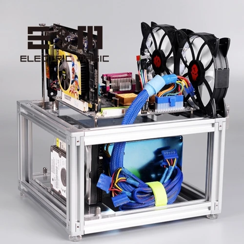 Itx Pc ベンチオープンフレーム Htpc Diy Mod マザーボード水冷却ミニコンピュータケース Pci ハードディスクファン位置標準電源ジャック Aliexpress 電子部品 用品