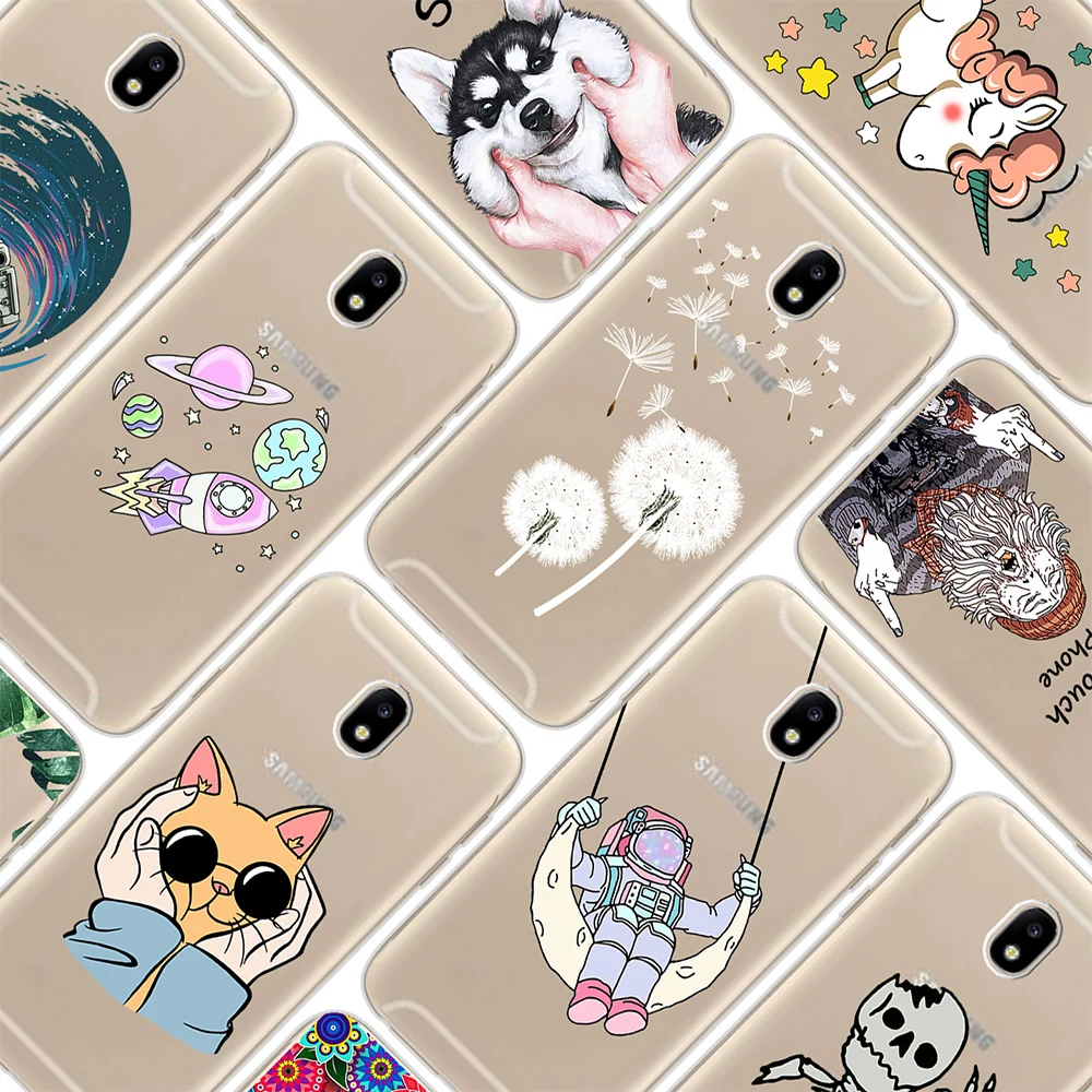 

TPU Soft Case For Samsung Galaxy J5 2017 J530 5.2" Transparent Printing Drawing Silicone Cases Cover For Samsung Galaxy J5 2017