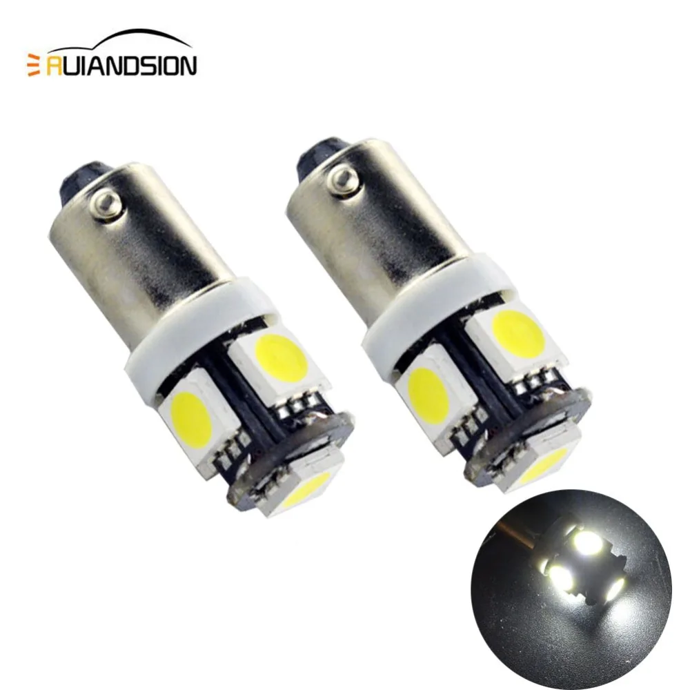 

2X 6V 12V 24V BA9S T4W 5050 5SMD 3000K 6000K 100LM CAR MOTORCYCLE SCOOTER LED BULB GLB951 GLB293 NO POLARITY WHITE 100LM