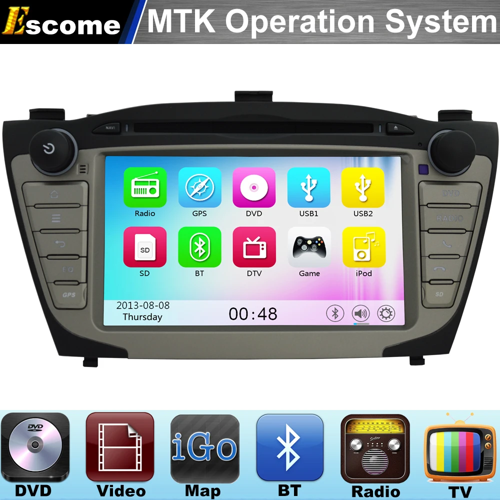 MTK3360 Car DVD Player For Hyundai ix35 2009 2014 Hyundai Tucson 2009 ...