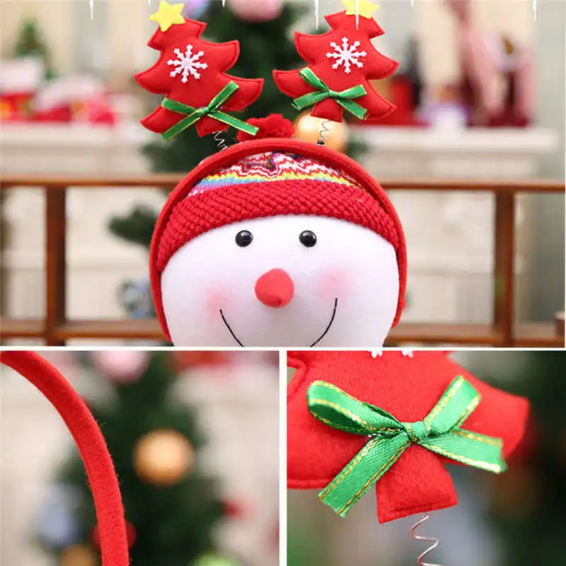 The Cute Christmas Head Hoop Children Plastic Christmas Tree Headband decoracion de navidad 2018 for kids gifts #2o26 (4)