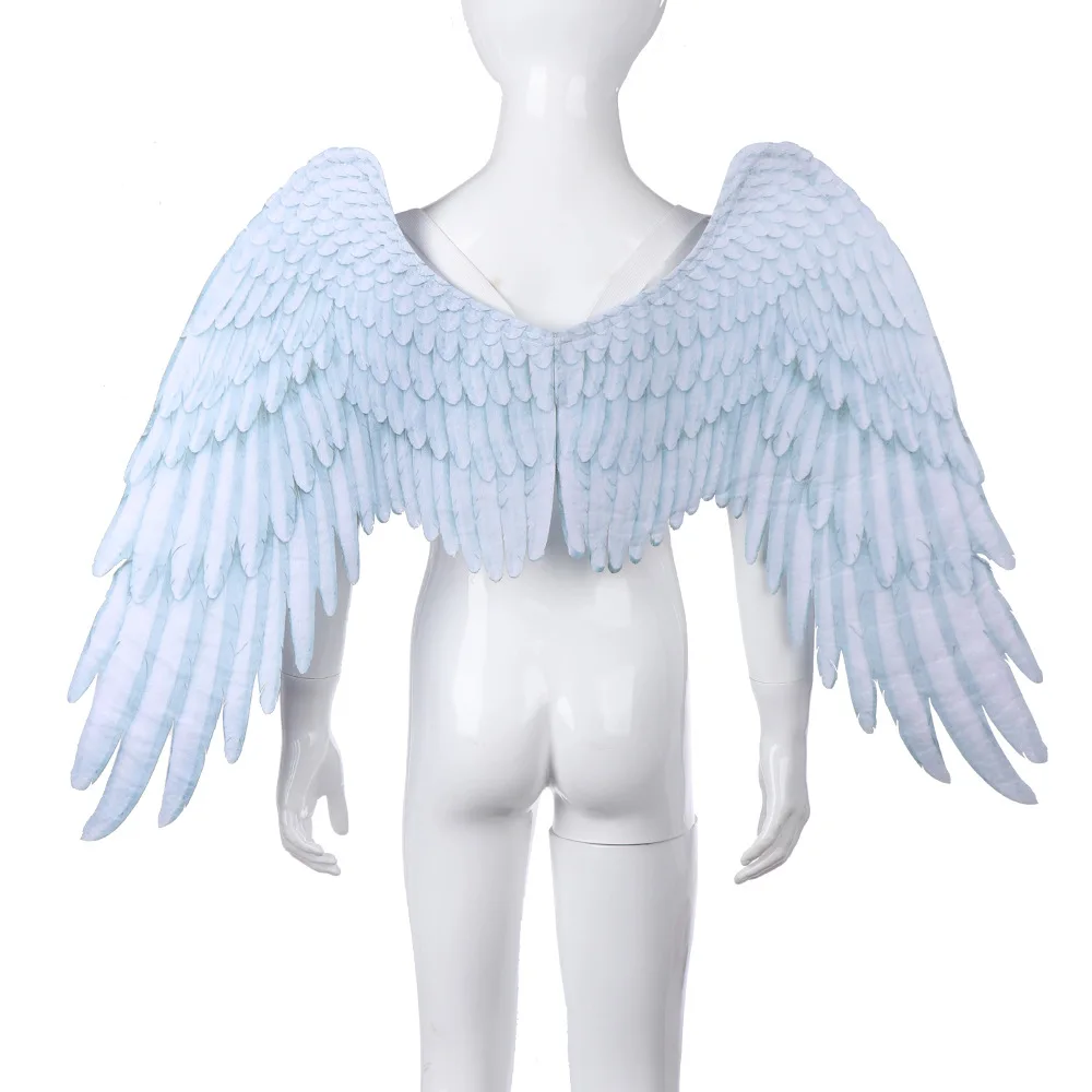 

Carnival Halloween boys and girls children black and white angel wings cosplay