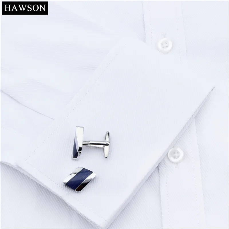 Goedkoop 1 Pair Koperen Blauw Gebogen Ontwerp Manchetknopen Populaire Onregelmatige Manchetknopen Voor Mannen Komen Met Doos