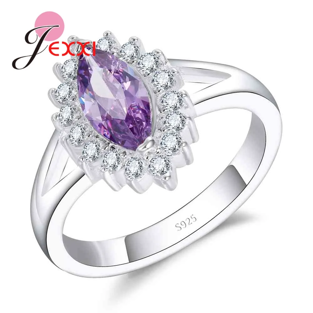 

Mysterious Noble Oval Dazzling Cubic Zirconia 925 Sterling Silver Intellectual Female Jewelry Rings Anniversary Festival