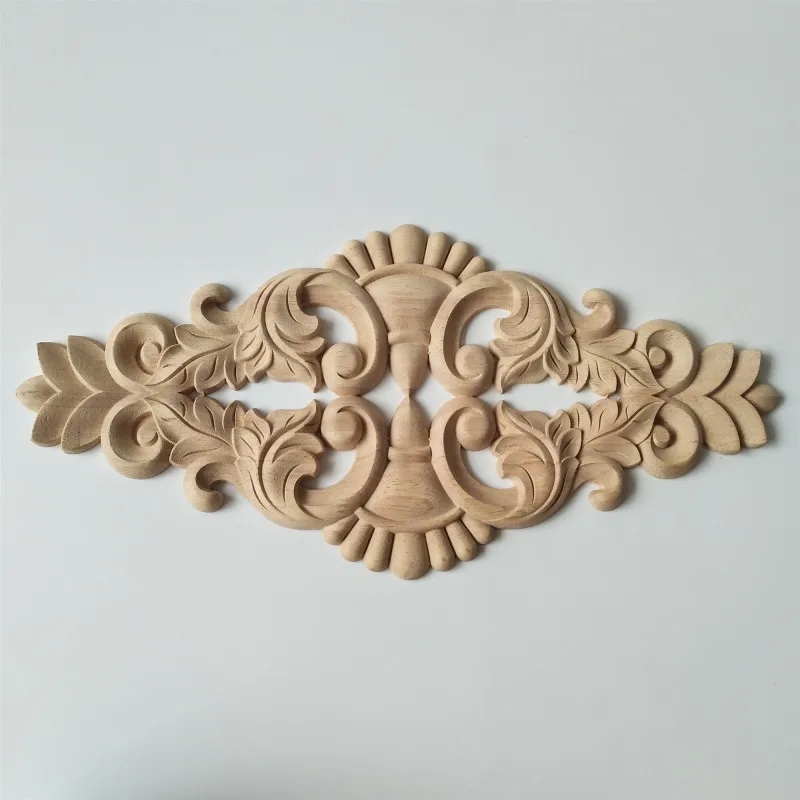

193018 DIY Natural Carved Wood Corner Inlaid Furniture Home Decoration oak