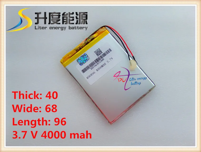 3,7 V 4000mAh литий-полимерная батарея для 7 дюймов Q88 android планшетный ПК окно через 8650 8850 allwinner A13 A10