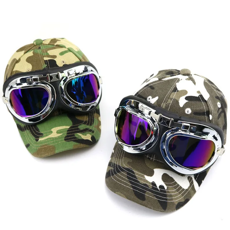 2018 New Children Boy&ampGirls Camouflage Pilot Glasses Adjustable Snapback Baseball Cap Hip Hop 47-53CM | Аксессуары для одежды