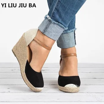 

2019 woman wedge bucklescasual sandals gladiator women sandals high heel sandals ladies summer women shoes zapatos mujer **877
