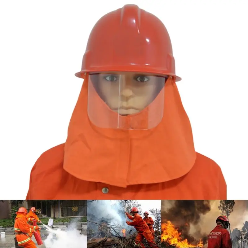 

Rescue Helmet Fire Fighter Helm Protective Safety Cap Glasses CAPF Hat l29k