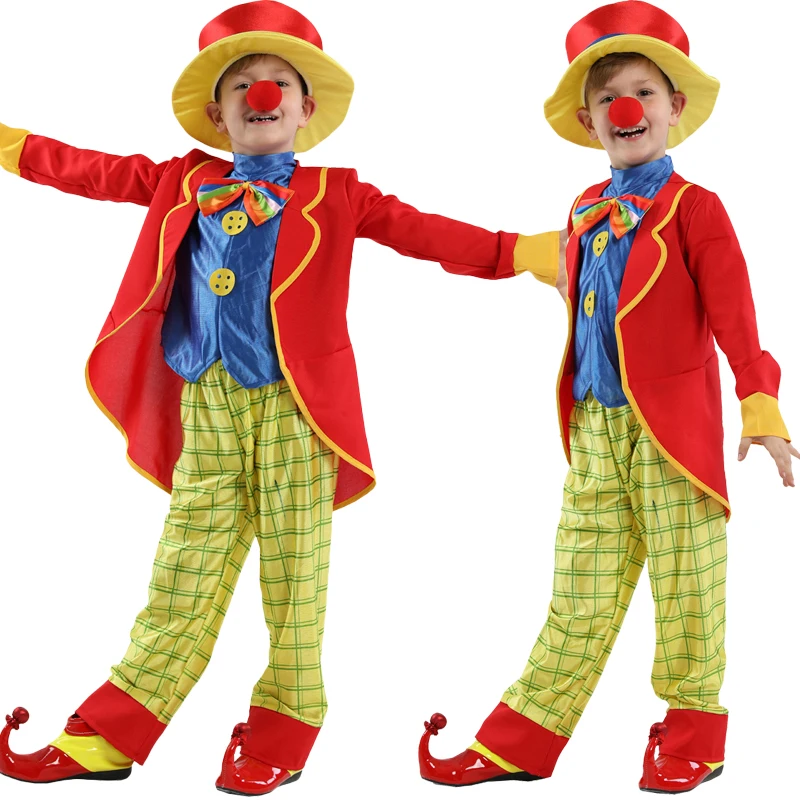 

Halloween Costumes Children Circus Clown Costume Naughty Harlequin Fancy Fantasia Infantil Cosplay for Boys Girls Dress Up